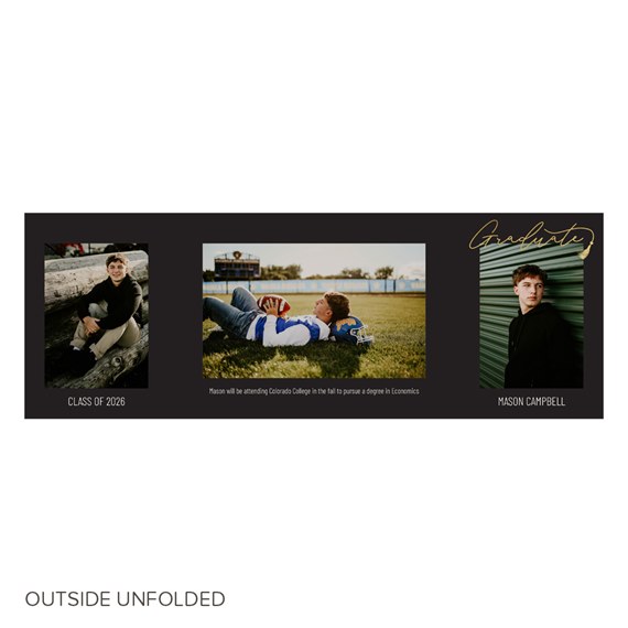 graduation invitation with photo placeholders