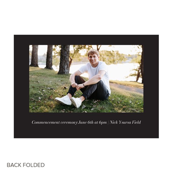 photo placeholder with text area for graduation details