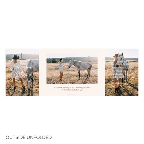 graduation invitation with photo area and decorative text