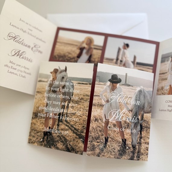 graduation party invitation with photo area