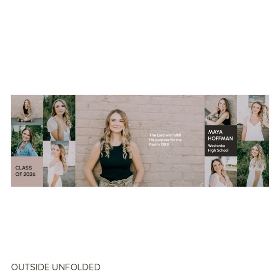 graduation announcement with photo placeholders and customizable text area