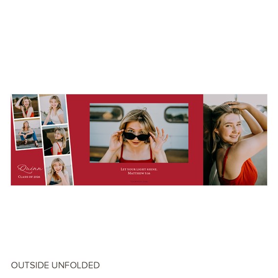 graduation party invitation with photo placeholders and text