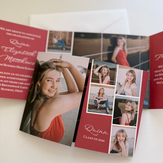 graduation party invitation with photo placeholders