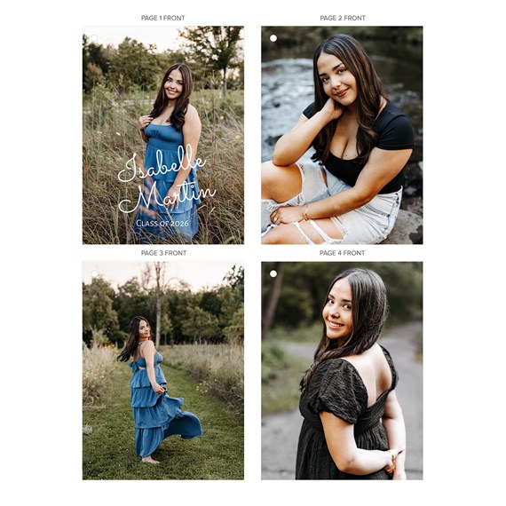 photo placeholders with rounded corners and thin borders