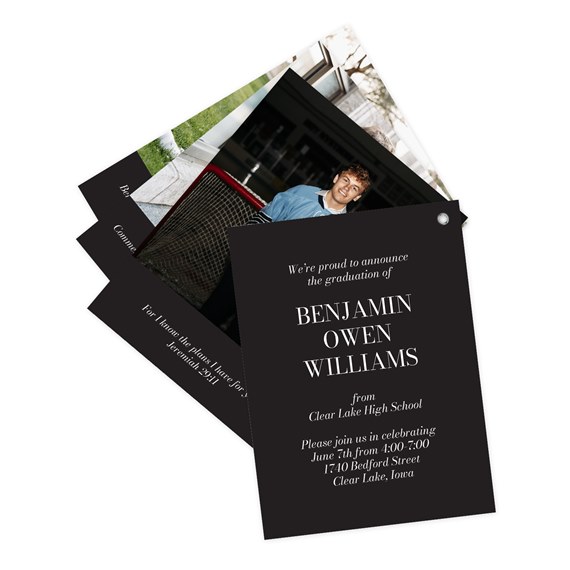 graduation party invitations with photo area