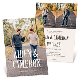 Twin Grads - Graduation Invitations