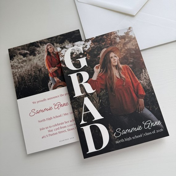 graduation invitations with photo placeholders