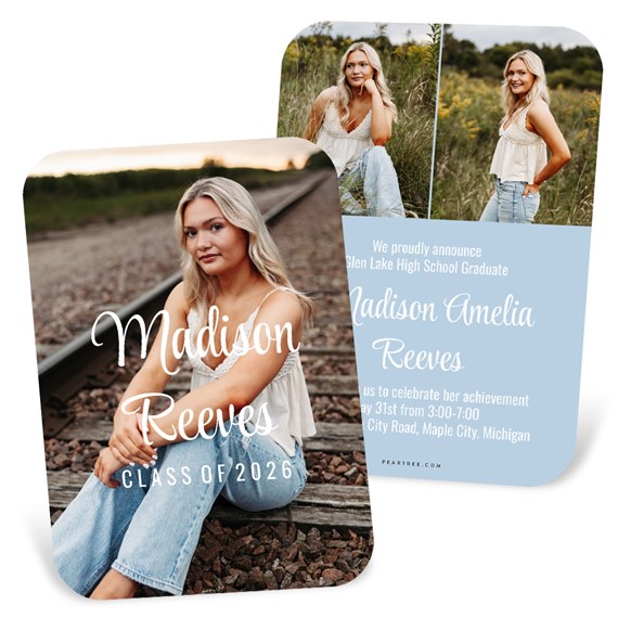 graduation party invitations with photo area