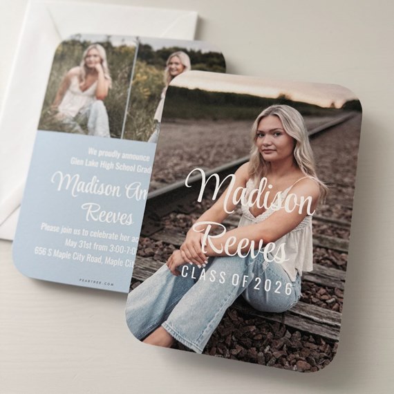 graduation party invitation with photo placeholder