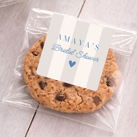 Sophisticated Stripes - Bridal Shower Sticker