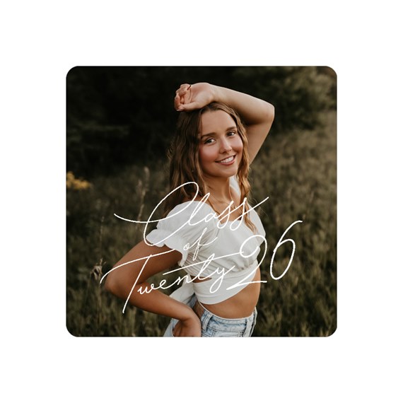 photo placeholder with text 'Class of Twenty 26'