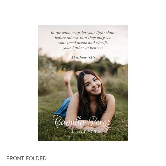 Graduation announcement with customizable text area