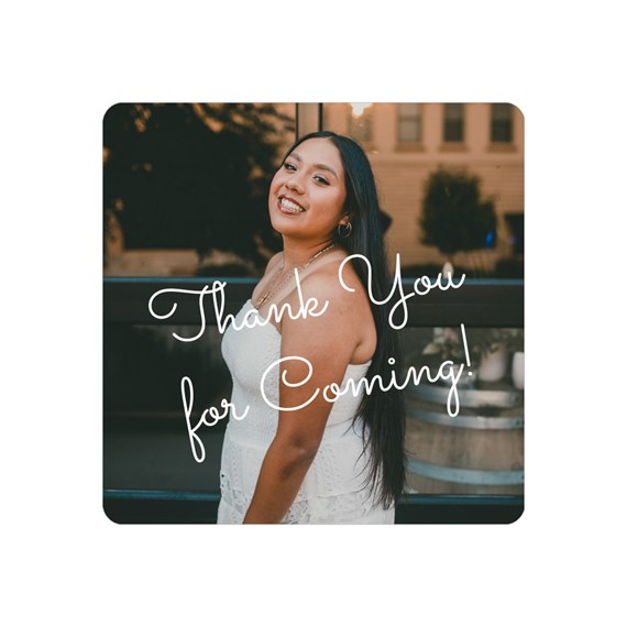 decorative sticker with text overlay