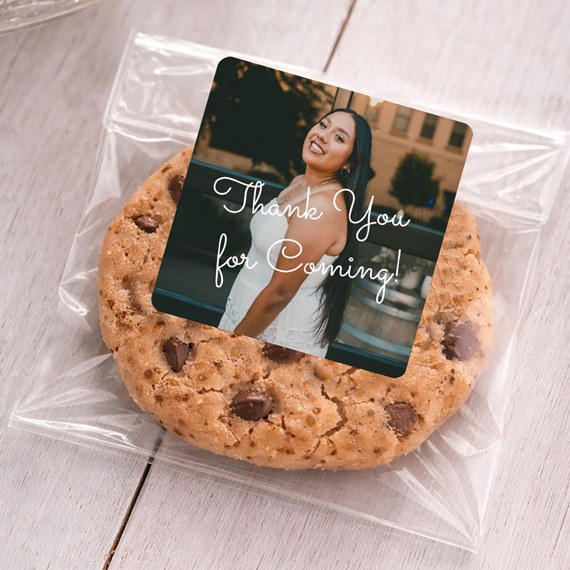 photo placeholder on cookie with thank you message