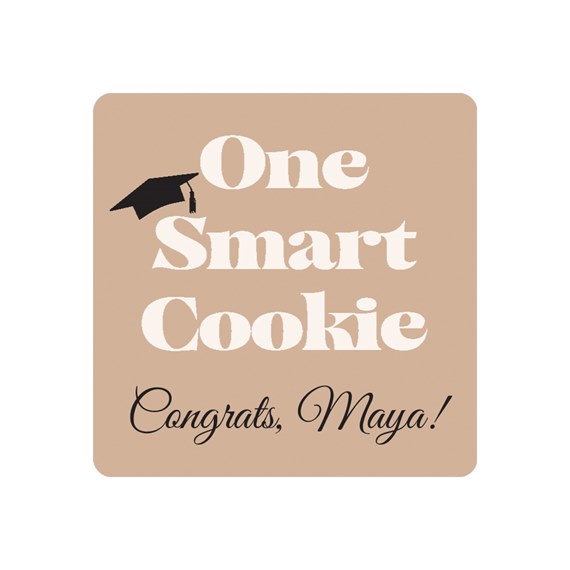 graduation sticker with customizable text area