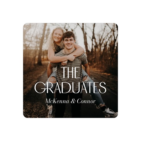 photo placeholder with text 'THE GRADUATES'