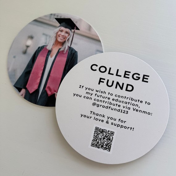 photo placeholder, college fund card