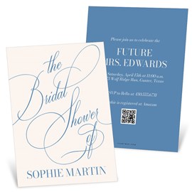 Calligraphy Scrawl - Bridal Shower Invitations