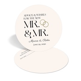 Vowed - Mr. & Mr. - Wedding Advice Card