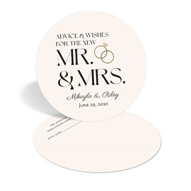 Vowed - Mr. & Mrs. - Wedding Advice Card