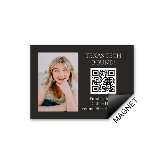 photo placeholder, magnet, QR code