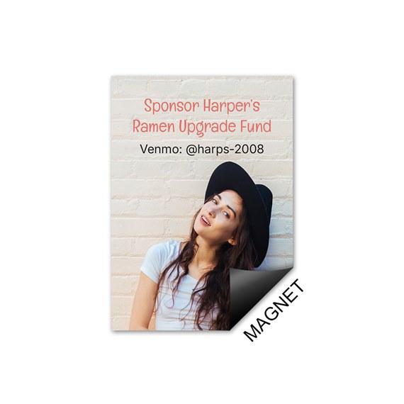 magnet with text area and photo placeholder