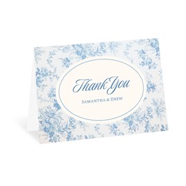 Vintage Blue Toile - Thank You Card