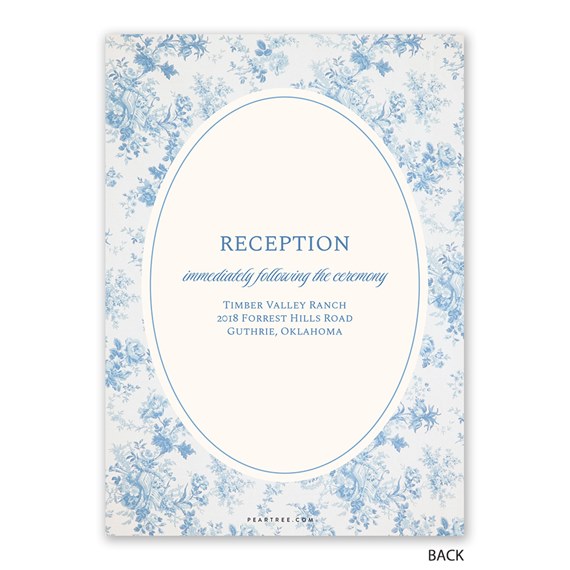 floral vintage wedding invitation with photo area