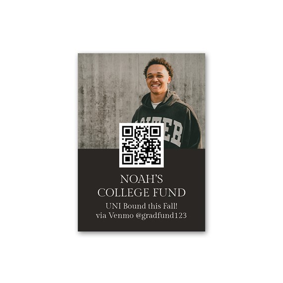 magnet design with text and QR code