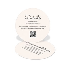 Effortless Script - Wedding Insert Card