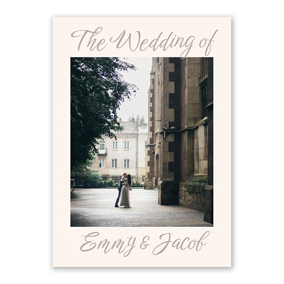 wedding invitation with photo placeholder