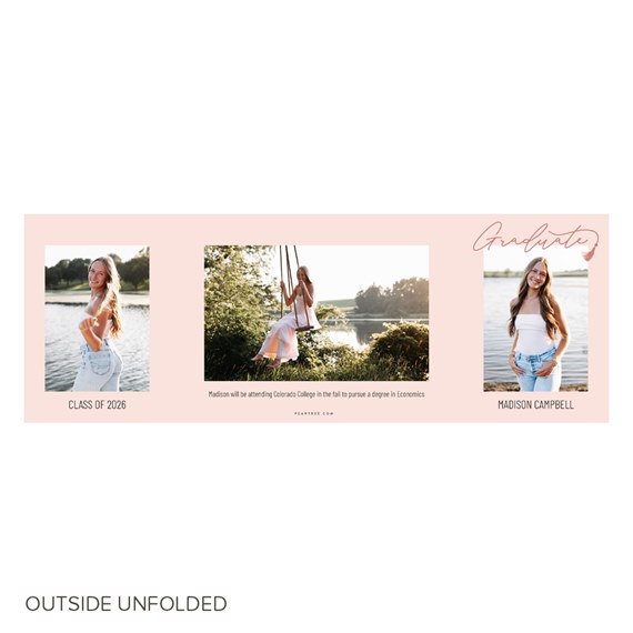 graduation invitation with photo placeholders and text areas