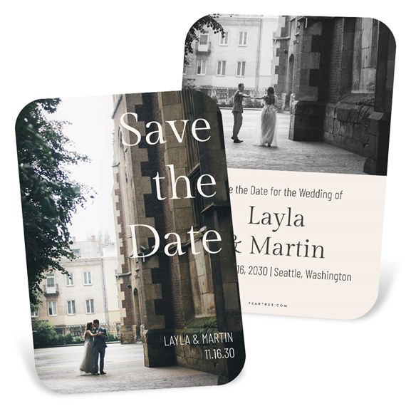 save the date cards with photo placeholder