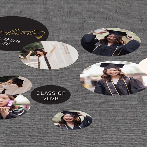 graduation photo placeholder design with text