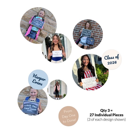 photo placeholders with text elements