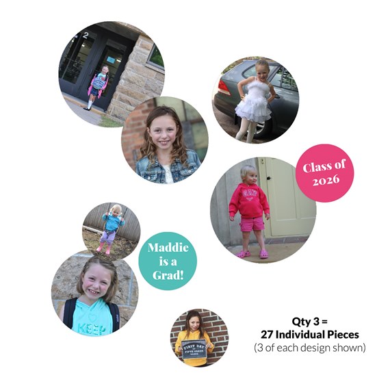 collage of photo placeholders with text