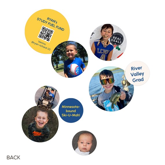 collage of photo placeholders with text elements