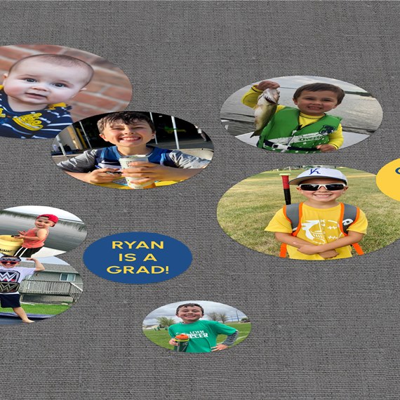 graduation photo collage with customizable text area