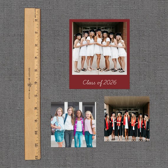 graduation announcement with photo placeholders