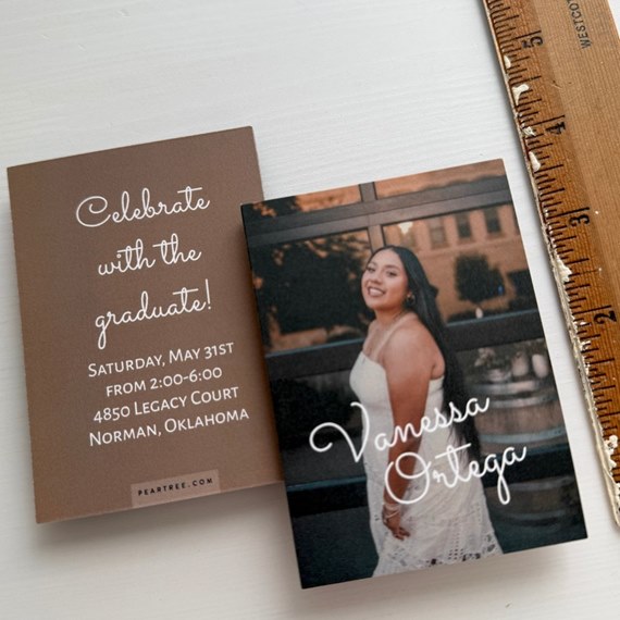 graduation party invitations with photo placeholder and text details