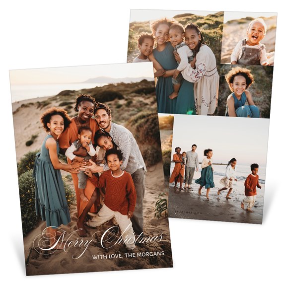 Christmas card with photo placeholders