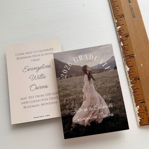 graduation announcement with photo placeholder