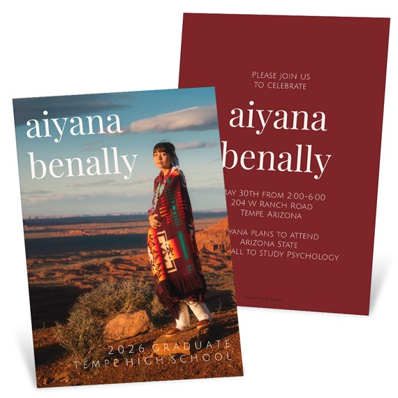 photo placeholder, graduation announcement