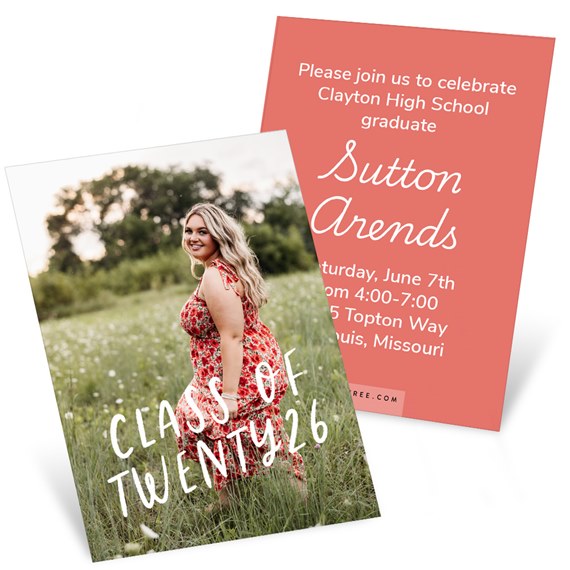 graduation party invitations with photo area