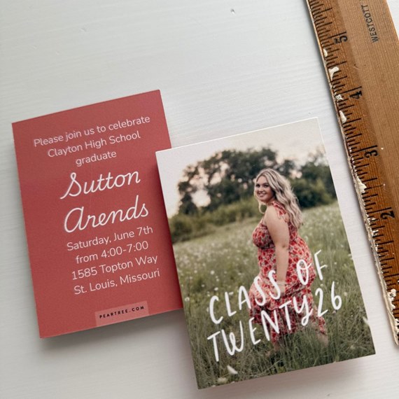 graduation party invitations with photo area