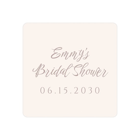 elegant square envelope seal with script text and date