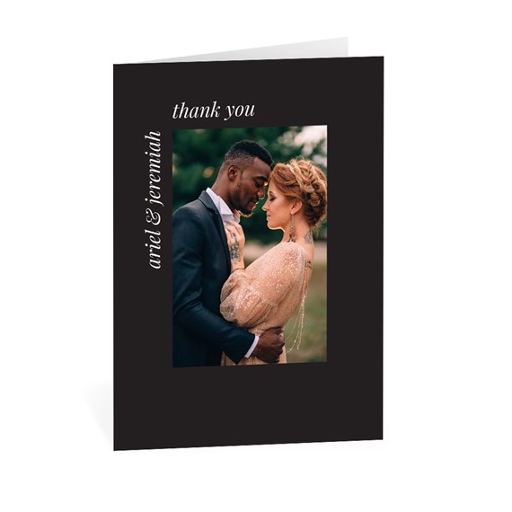 thank you card with photo placeholder