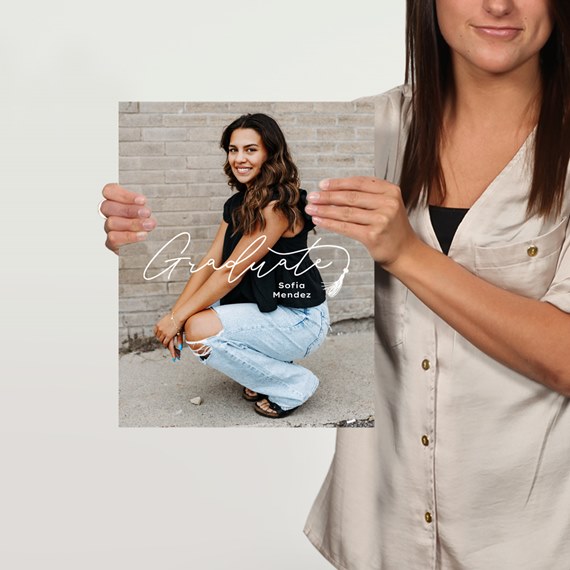 photo area with text 'Graduate' and name placeholder