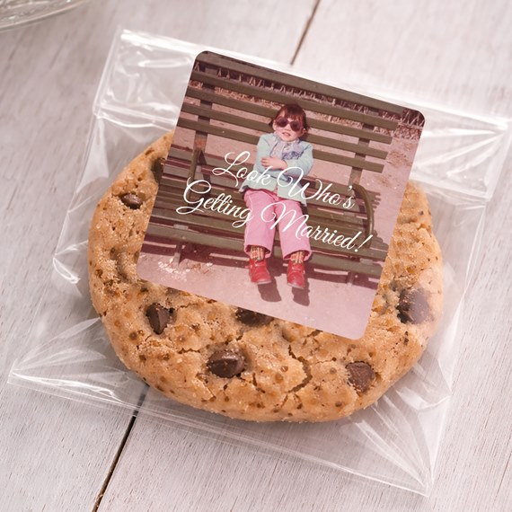 cookie with photo sticker placeholder