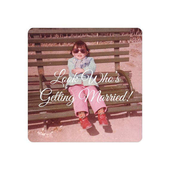 vintage photo sticker with text overlay